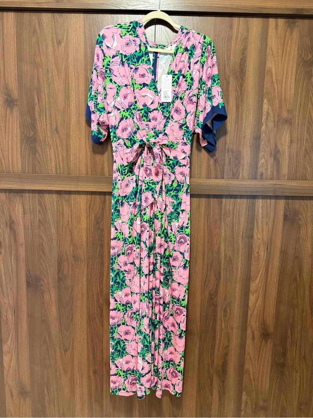 NWT Lilly Pulitzer Wisteria Elbow Sleeve Maxi Dress, Size 12